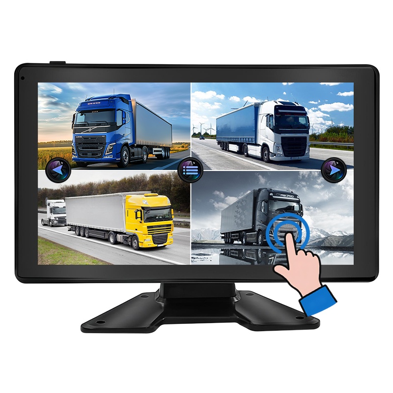 10,1 İnç Dokunmatik Ekranlı Araç Dörtlü Görünüm 1080P DVR Kayıt Monitörü
