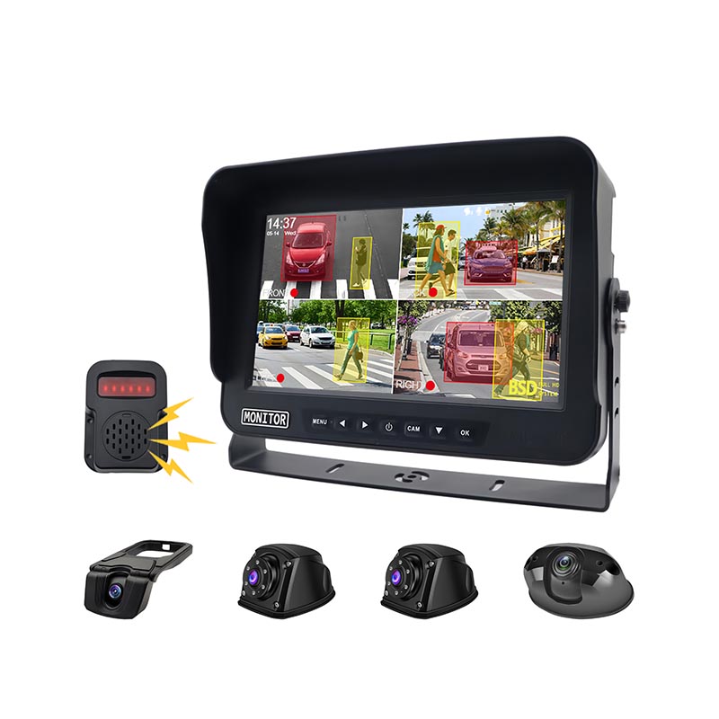 10 inç 4 kanallı monitör AI kör nokta algılama sistemi
