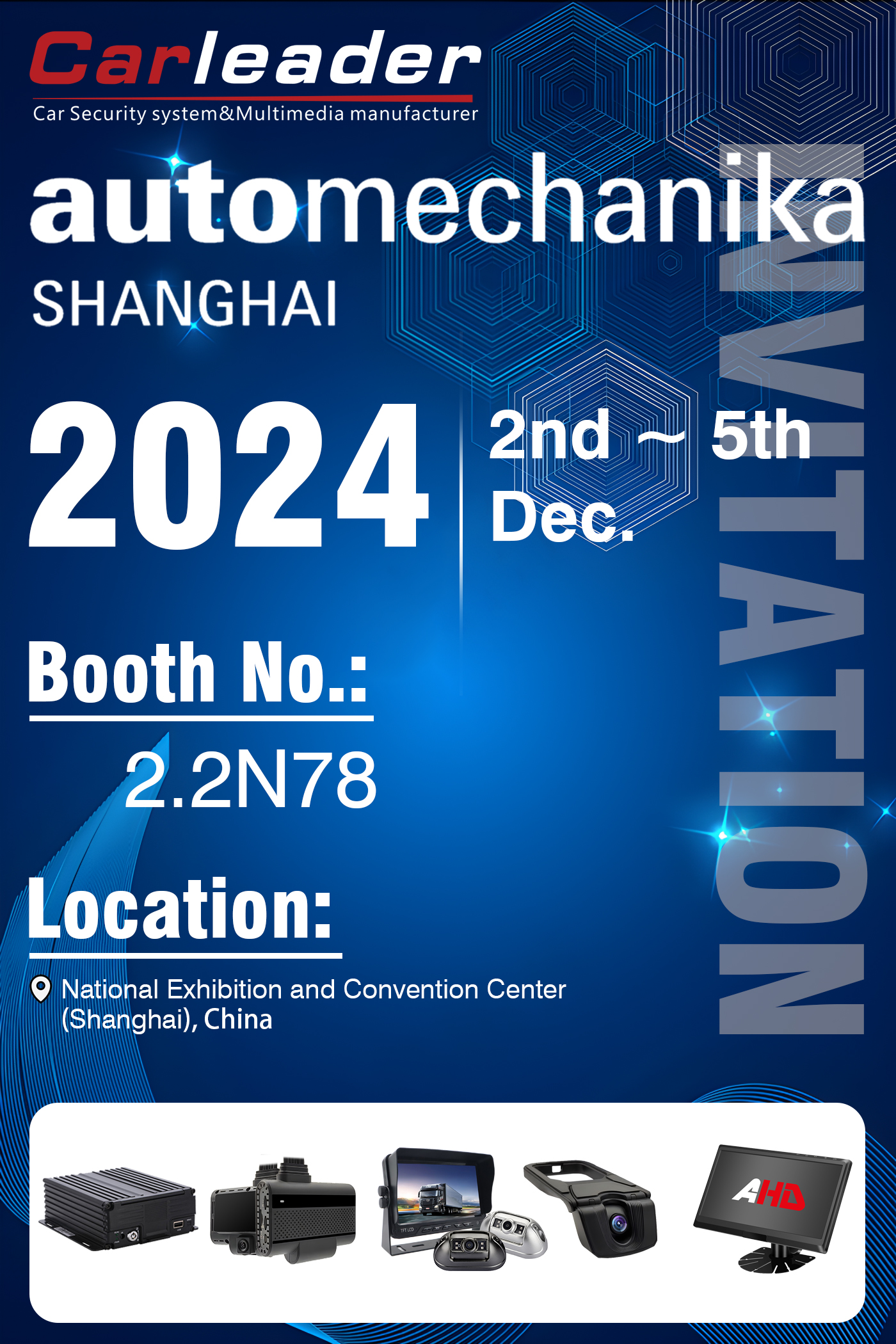 Automechanika Şanghay 2024 Fuarı | Stand No.: 2.2N78, Carleader ziyaretinizi bekliyor