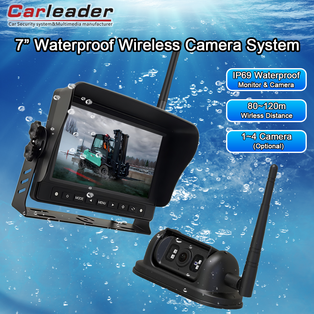Carleader 7 inç 2.4G dijital kablosuz su geçirmez izleme sistemi ile gözetim yeteneklerinizi yükseltin