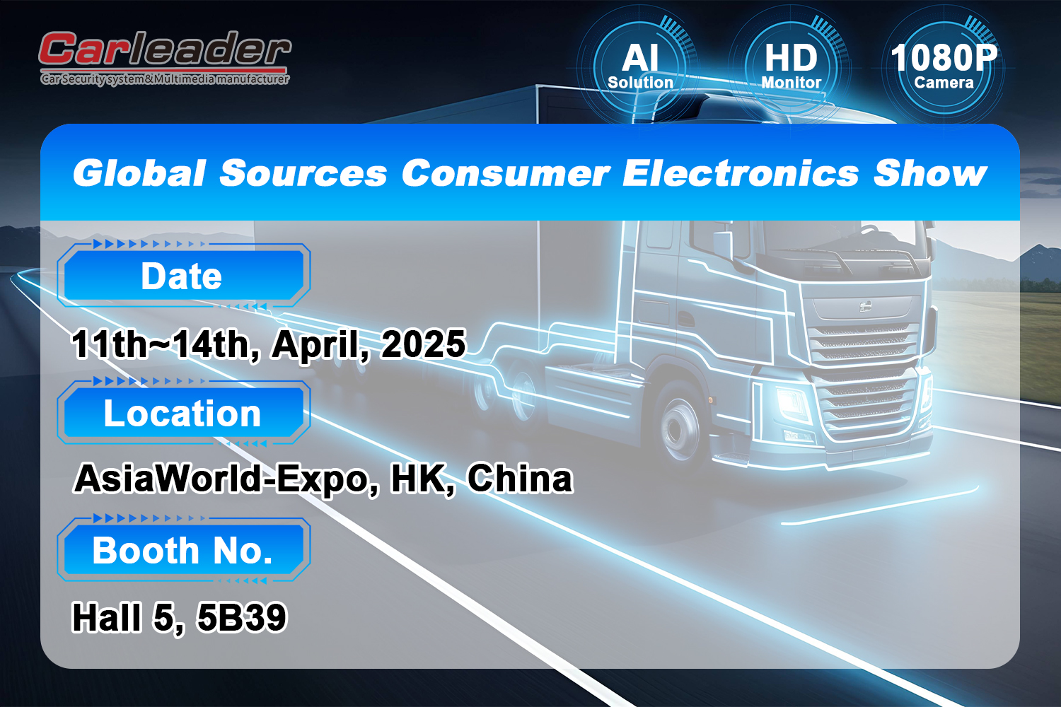 Global Kaynaklar Tüketici Elektroniği Şovundaki standımızı ziyarete hoş geldiniz ---- Shenzhen Carleader