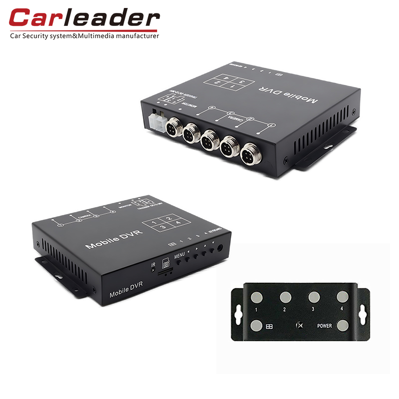 CARLEADER 4CH AHD 1080P Mini Mobil DVR Desteği TF Kart Depolama