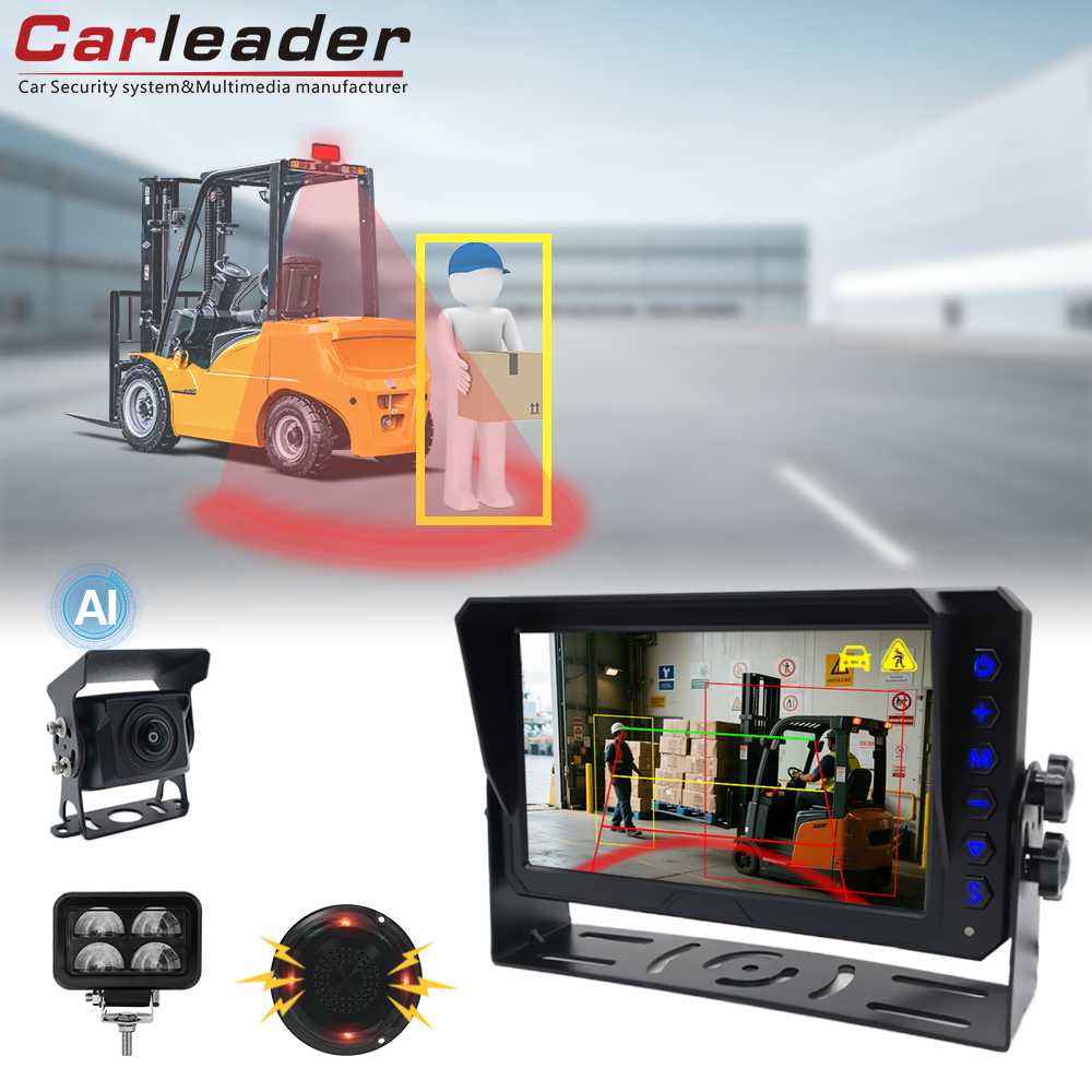 Forklift için U-şekilli uyarı ışığı ile carleader AI algılama izleme sistemi ile forklift işletim güvenliğini yükseltin