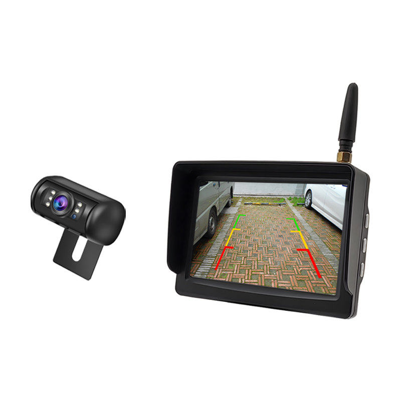 Araç için Carleader 5 İnç Kablosuz Geri Vites Monitörü ve Kamera Sistemi