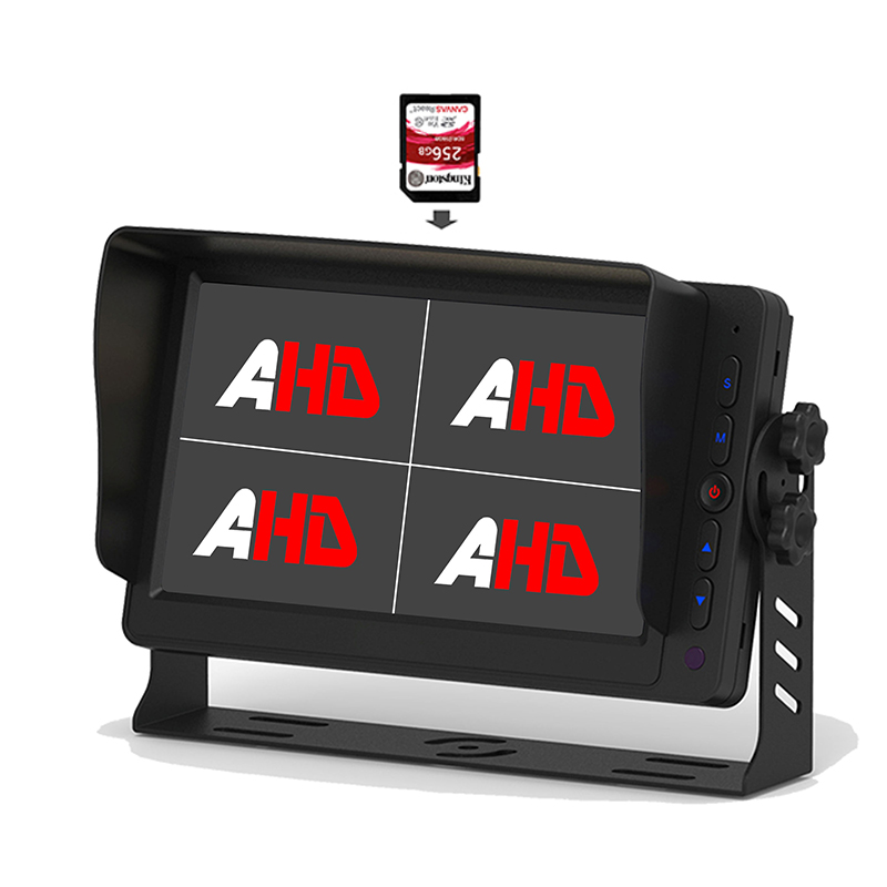 Carleader 7 İnç Dört Ekranlı Kamyon Video Kayıt AHD Monitör
