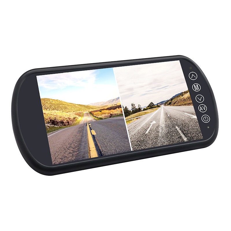 Carleader 7 inç çift bölünmüş ahd araç ayna monitörü