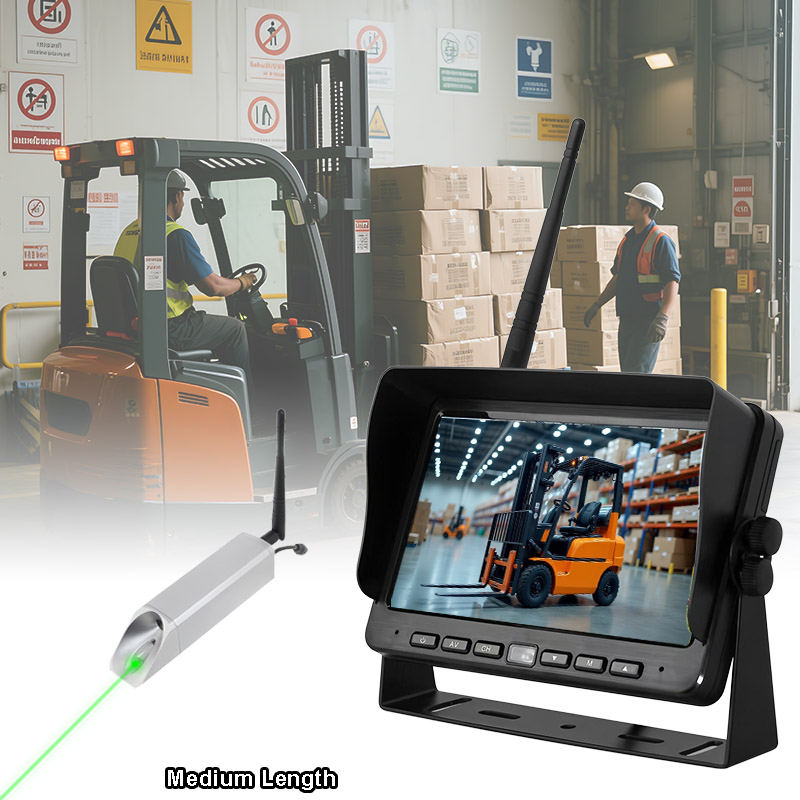 Kablosuz Manyetik Forklift Kamera Sistemi Orta Boy Destek Lazer Konumlandırma